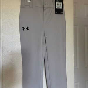 Under Armour Light Gray Boys Baseball Pants